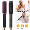 Electric Hair Straightener Brush Straightening Curler Brush Hot Comb 5 Temperature Adjustment 10S Fast Heating