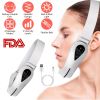 Double Chin Reducer Machine Electric Face Lift Device V Face Shaping Massager with Red Blue Light 4 Mode 3 Intensity Level Adjustable Belt