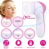 Facial Cleansing Brush Waterproof Face Spin Cleaning Brush with 5 Brush Heads Deep Cleansing Body Facial Brush Set for Gentle Exfoliating Removing Bla