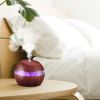 290ml Cool Mist Humidifier Ultrasonic Aroma Essential Oil Diffuser Wood Grain w/LED Light for Office Home Room Vehicle Study Yoga Spa