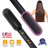 Electric Hair Straightener Brush Straightening Curler Brush Hot Comb 5 Temperature Adjustment 10S Fast Heating