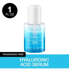 Neutrogena Hydro Boost Hyaluronic Acid Face Serum, Fragrance Free, 1 oz