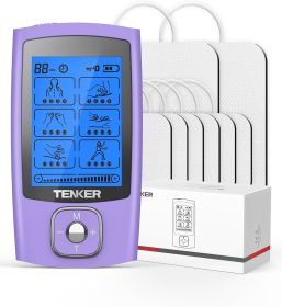 TENKER TENS Unit Muscle Stimulator, 24 Modes TENS EMS Machine for Pain Relief Therapy/Pain Management, Rechargeable Electronic Pulse Massager with 2"x