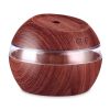 290ml Cool Mist Humidifier Ultrasonic Aroma Essential Oil Diffuser Wood Grain w/LED Light for Office Home Room Vehicle Study Yoga Spa