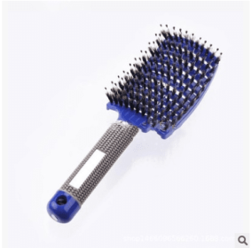 Hairbrush Anti Klit Brushy Haarborstel Women Detangler Hair Brush Bristle Nylon Scalp Massage  Teaser Hair Brush Comb (Option: Blue-Brush-2pc)