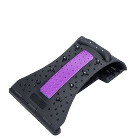 Home lumbar spine cervical support neck traction device (Option: Purple-English)