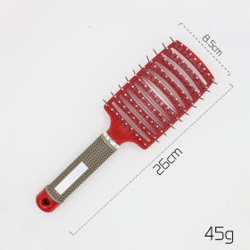 Hairbrush Anti Klit Brushy Haarborstel Women Detangler Hair Brush Bristle Nylon Scalp Massage  Teaser Hair Brush Comb (Option: Red-No brush-2pc)