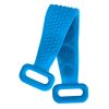 Silicone Back Scrubber Belt For Shower Exfoliating Foaming Body Wash Strap Brush Bristles Massage Dots W/ Adhesive Hook