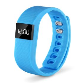 Fitness Tracker Activity Tracker Watch IP56 Waterproof Bracelet Fitness Band Sleep Monitor Pedometer Sedentary Reminder Call Message Notification (Option: Blue)