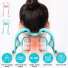 Neck Roller Massager 360º Rotatable Trigger Point Roller Portable Massager with 6 Balls for Neck Leg Thigh Foot Pain Relief