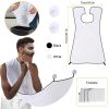 Facial Hair Beard Catcher Cape Beard Shave Apron Beard Whiskers Shaving Apron Cape Facial Hair Trimmings Sink Bib w/ 2 Suction Cups