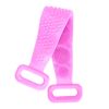 Silicone Back Scrubber Belt For Shower Exfoliating Foaming Body Wash Strap Brush Bristles Massage Dots W/ Adhesive Hook