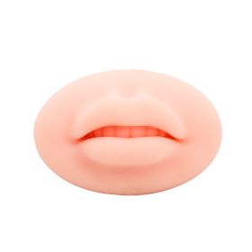 Microblading Reusable 5D Silicone Practice Lips Skin European Solid lip block For PMU Beginner Training Tattoo Permanent Makeup (Color: White Skin)