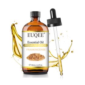 EUQEE 118ML Essential Oils with Glass Dropper|Aromatherapy, Humidifier, DIY Soap Jasmine Eucalyptus Vanilla Peppermint Aroma Oils (NET WT: 118ml, Color: Frankincense)