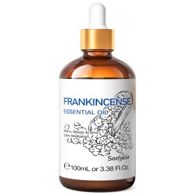 HIQILI 100ML Frankincense Essential Oils,100% Pure Nature for Aromatherapy, Diffuser, Humidifier, Massage, Relieve Stress (NET WT: 100ml, Color: Frankincense)