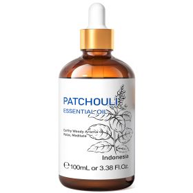 HIQILI 100ML Patchouli Essential Oils,100% Pure Nature for Aromatherapy, Diffuser, Humidifier, Massage, Keep happy, Candle (NET WT: 100ml, Color: Patchouli)