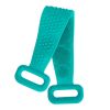 Silicone Back Scrubber Belt For Shower Exfoliating Foaming Body Wash Strap Brush Bristles Massage Dots W/ Adhesive Hook